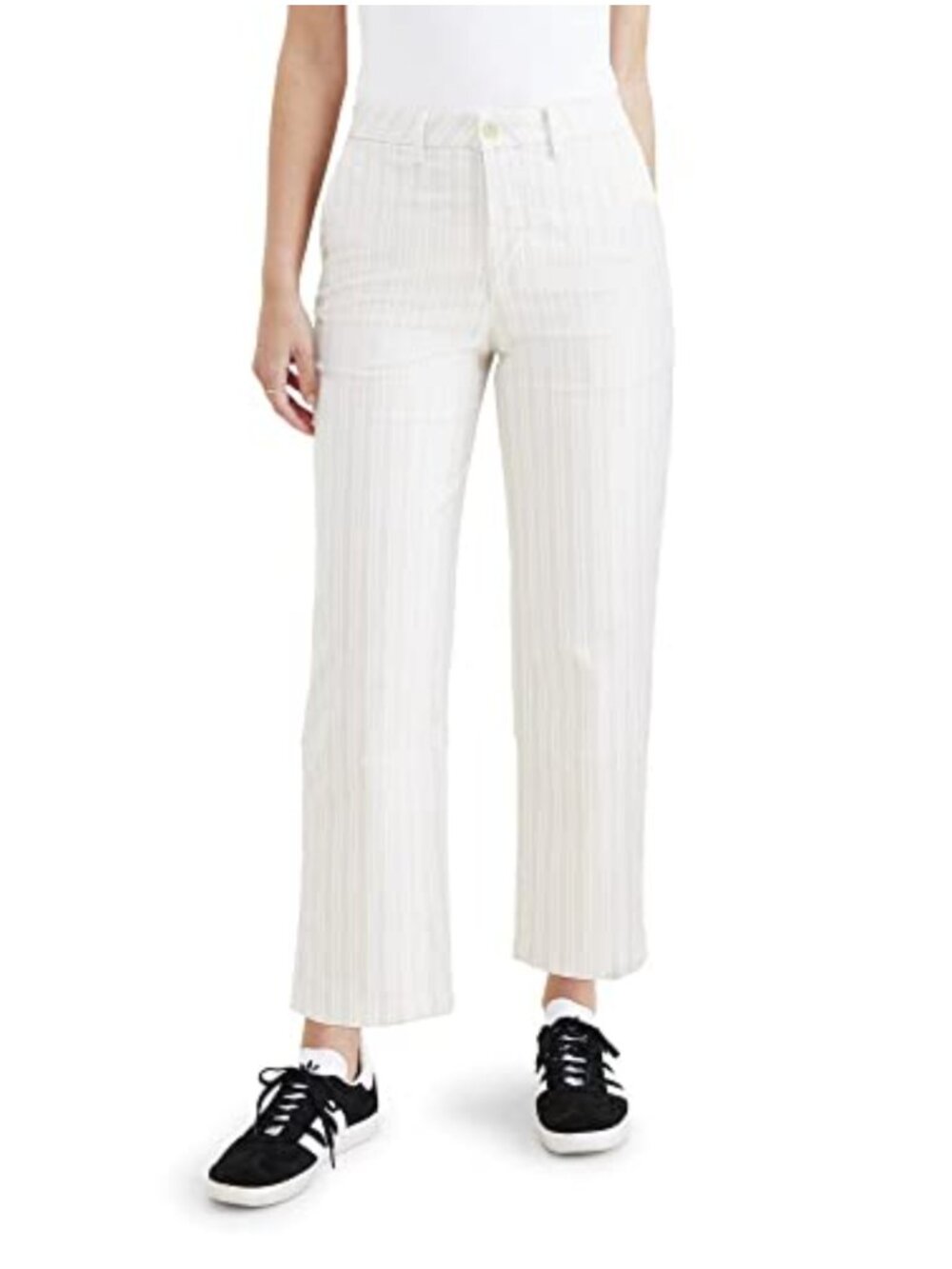High Rise Straight Fit Chino Pants Peached Twill Casual